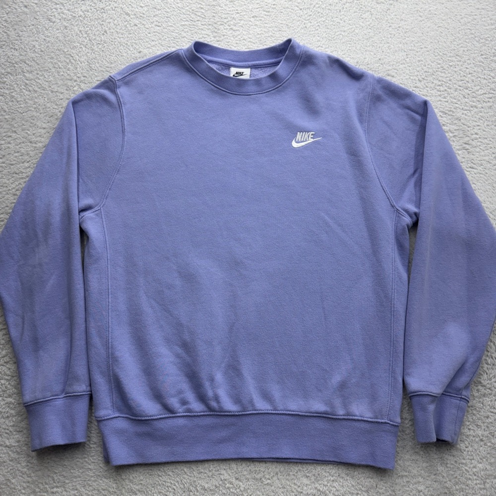 Nike Sportswear Club Fleece Crewneck Sweatshirt Periwinkle Purple Mens Small‎